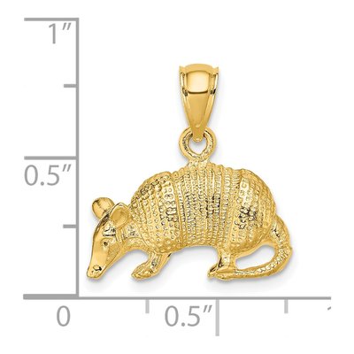 14K Yellow Gold 3-D Armadillo Pendant – view 4