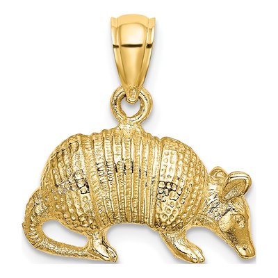 14K Yellow Gold 3-D Armadillo Pendant – view 5