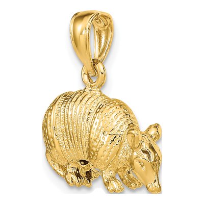 14K Yellow Gold 3-D Armadillo Pendant – view 6
