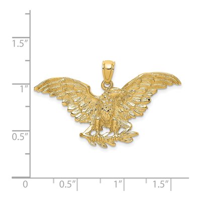 14K Yellow Gold Eagle Charm – view 4