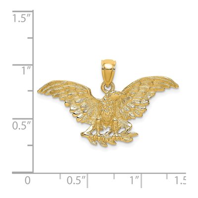 14K Yellow Gold Eagle Charm – view 4