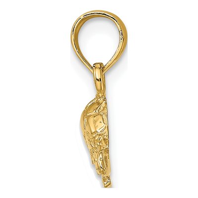 14K Yellow Gold Mini Turtle Pendant – view 3