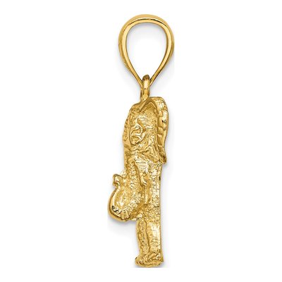 14K Yellow Gold Elephant Charm – view 3