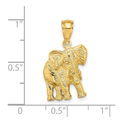 14K Yellow Gold Elephant Charm – view 4