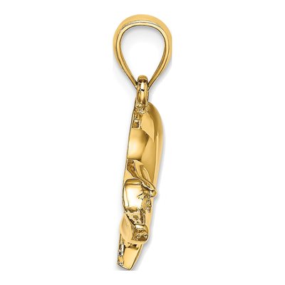 14K Yellow Gold Pig Pendant – view 3