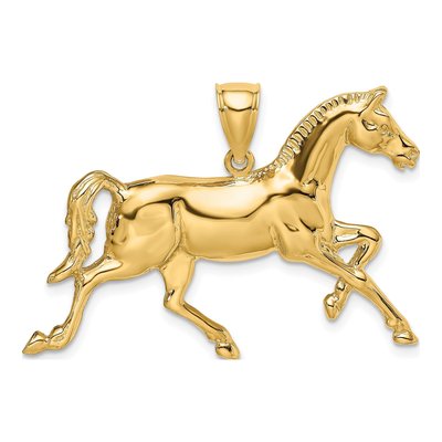 14K Yellow Gold Horse Charm