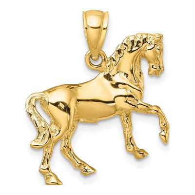 14K Yellow Gold 3-D Horse Pendant – view 5