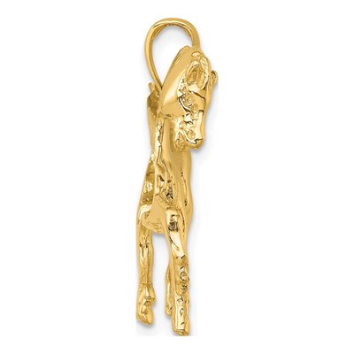 14K Yellow Gold Cantering Horse Pendant – view 3