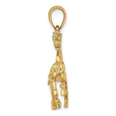 14K Yellow Gold 3-D Horse Trotting Charm – view 3