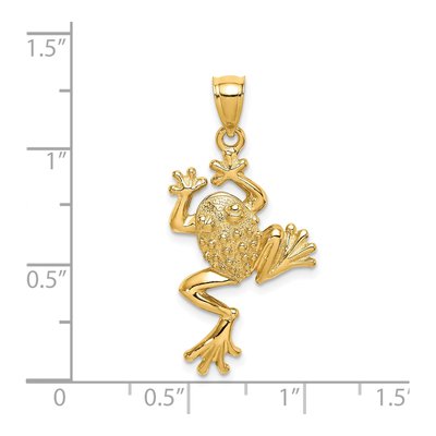 14K Yellow Gold Frog Charm – view 5