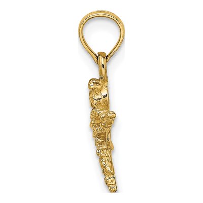 14K Yellow Gold Mini Dragonfly Pendant – view 3