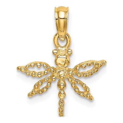 14K Yellow Gold Mini Dragonfly Pendant