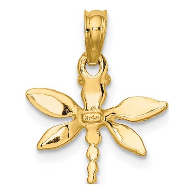 14K Yellow Gold Mini Dragonfly Charm – view 5