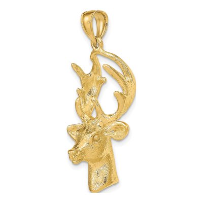 14K Yellow Gold 3-D Deer Head Charm – view 6