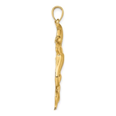14K Yellow Gold Duck Flying From Willow Pendant – view 3