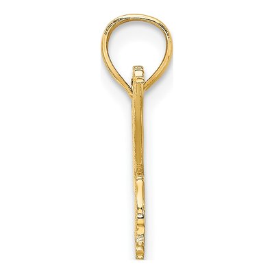 14K Yellow Gold Textured Eagle Pendant – view 3