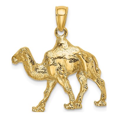 14K Yellow Gold 3-D Camel Charm