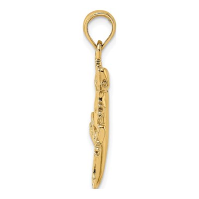 14K Yellow Gold Gecko Pendant – view 3