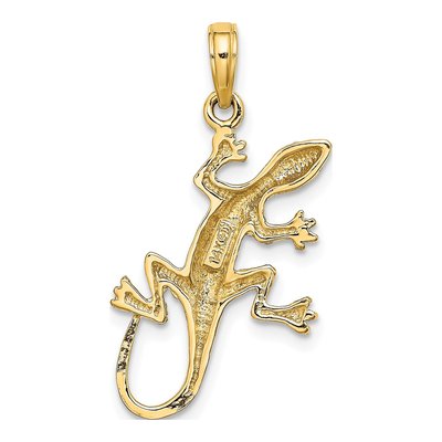 14K Yellow Gold Gecko Pendant – view 4