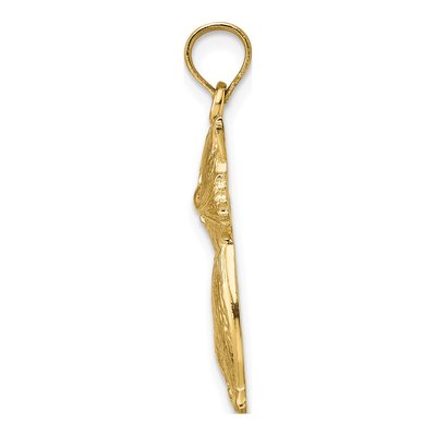 14K Yellow Gold Sitting Cat Pendant – view 3