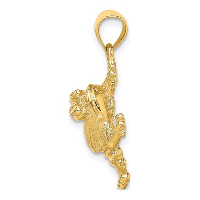 14K Yellow Gold 2-D Frog Sitting Charm – view 3