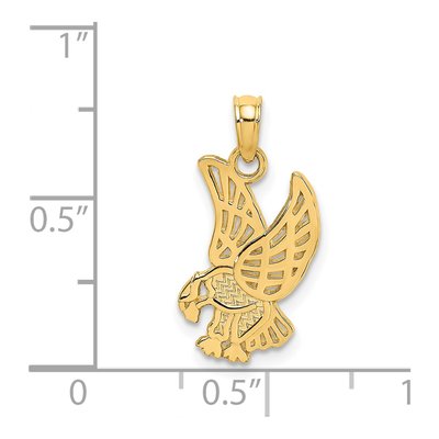 14K Yellow Gold Eagle Landing Pendant – view 4