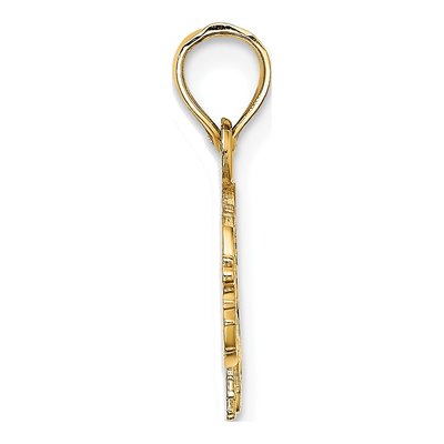 14K Yellow Gold Flat Elephant Pendant – view 3