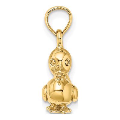14K Yellow Gold 3-D Duckling Pendant – view 3