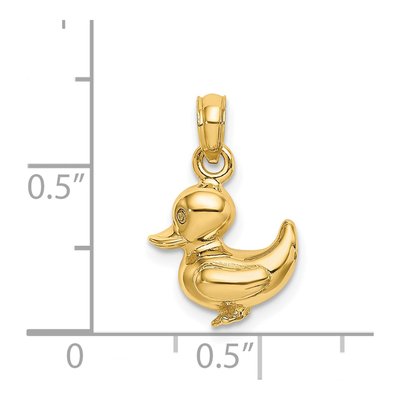 14K Yellow Gold 3-D Duckling Pendant – view 4