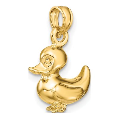 14K Yellow Gold 3-D Duckling Pendant – view 6