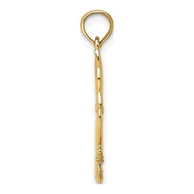 14K Yellow Gold Sitting Cat Charm – view 3