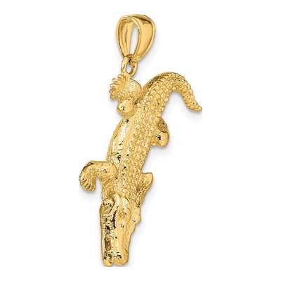 14K Yellow Gold 3-D Alligator Charm – view 5
