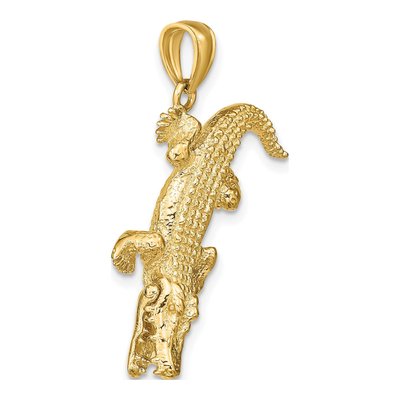 14K Yellow Gold 3-D Alligator Charm – view 6