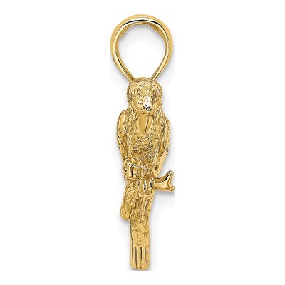14K Yellow Gold 3-D Parrot Pendant – view 3