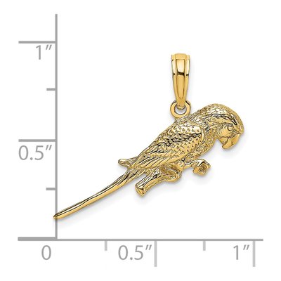 14K Yellow Gold 3-D Parrot Pendant – view 4