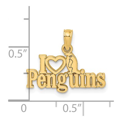 14K Yellow Gold Penguin Pendant – view 4
