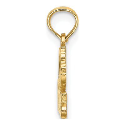 14K Yellow Gold I Heart Wolves Pendant – view 3