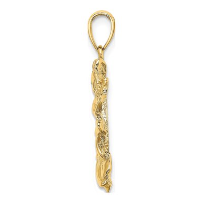 14K Yellow Gold Smiling Sun Pendant – view 3