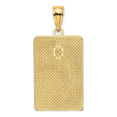 14K Yellow Gold Rectangle Charm – view 4