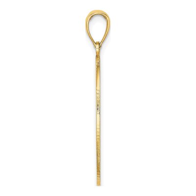 14K Yellow Gold Floral Oval Charm – view 3