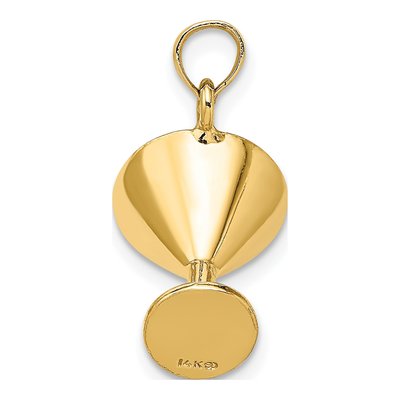14K Yellow Gold 3-D Martini Olive Pendant – view 4