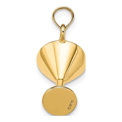 14K Yellow Gold Green Enamel Martini Cherry Charm – view 4