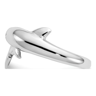 14K White Gold Dolphin Bypass Ring – view 5