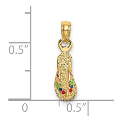 14K Yellow Gold Flip-Flop Charm – view 4