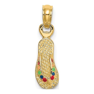 14K Yellow Gold Flip-Flop Charm