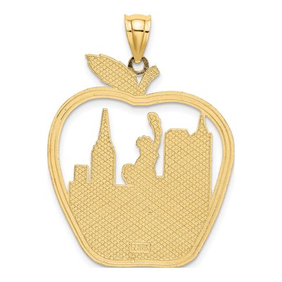 14K Yellow Gold NY Apple Skyline Pendant – view 4