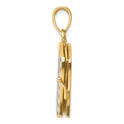 14K Yellow Gold Enameled 3-D Pledge of Allegiance Charm – view 3
