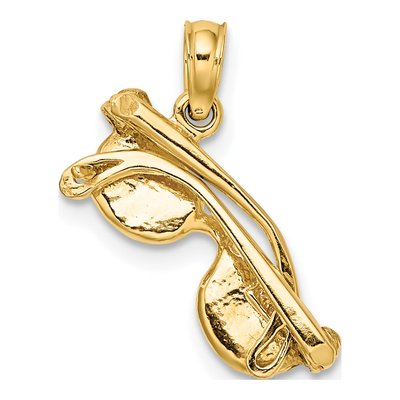 14K Yellow Gold Enamel Sunglasses Pendant – view 4