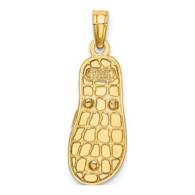14K Yellow Gold Enamel Flip-Flop Charm – view 5