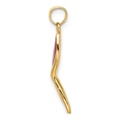 14K Yellow Gold Masquerade Mask Pendant – view 3